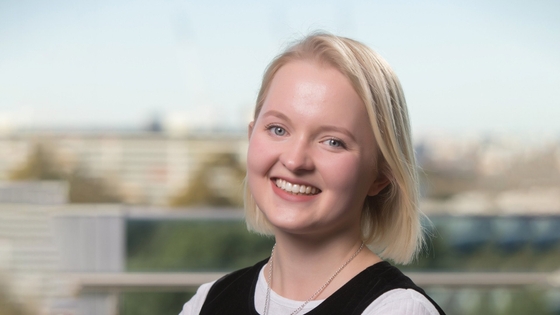 Girl posing and smiling